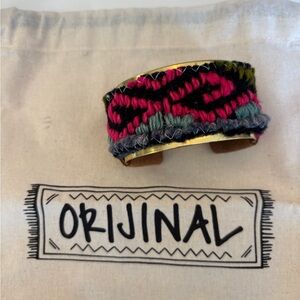 Orijinal Pink and Gold Woven Bracelet